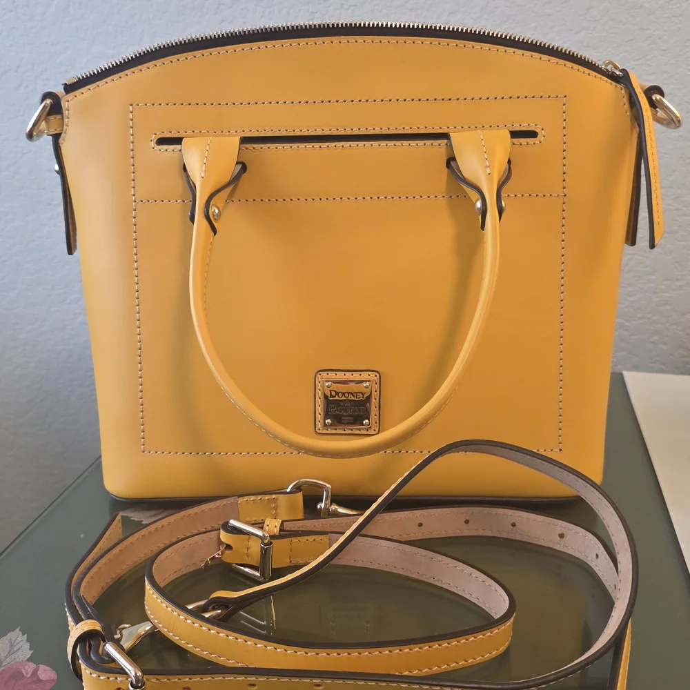 Dooney & Bourke Yellow Leather Satchel